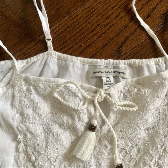 American Eagle White Boho Spring Dress - Picture 3 of 4